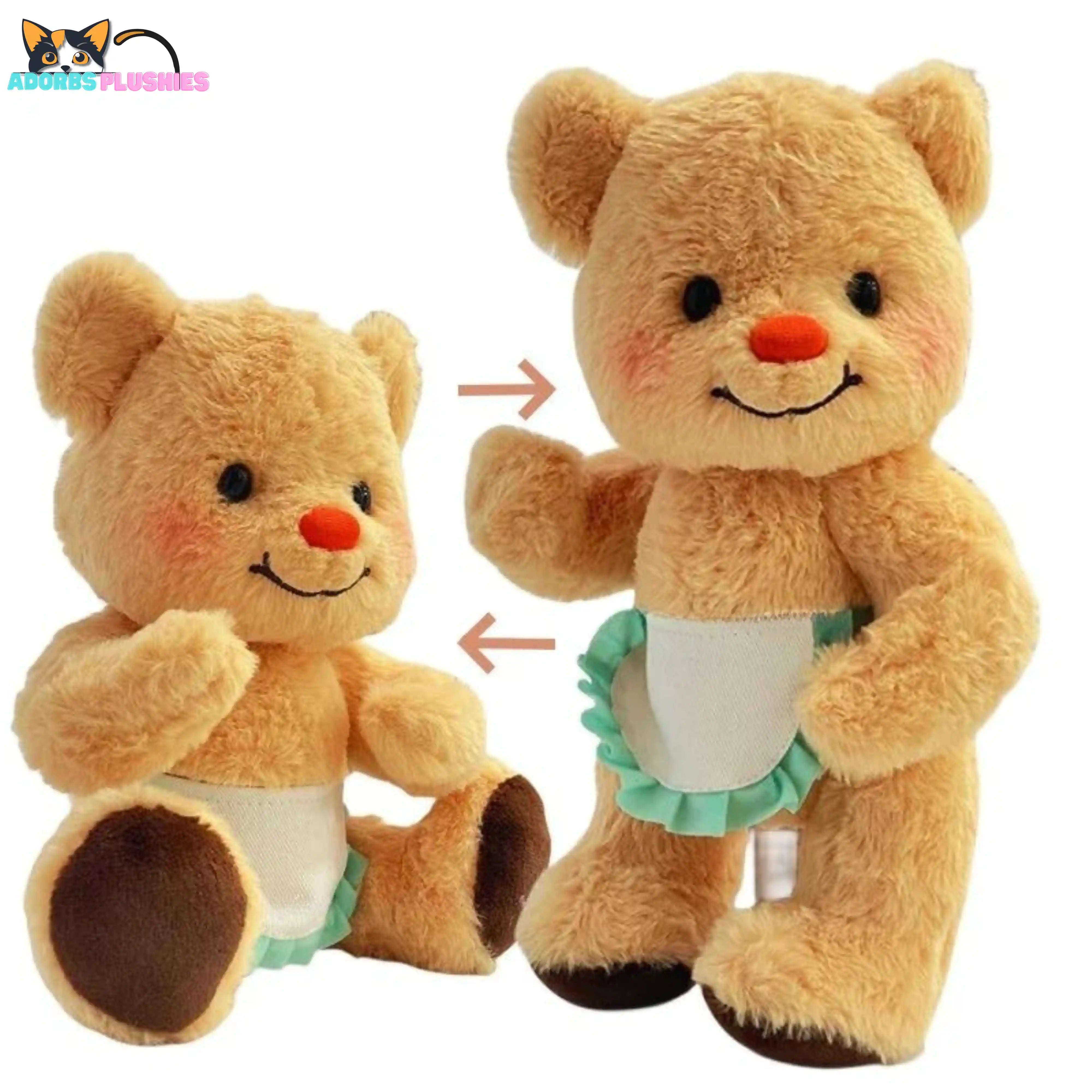 Butter Bear Plush Toy - Jointed Brown Bear for Kids