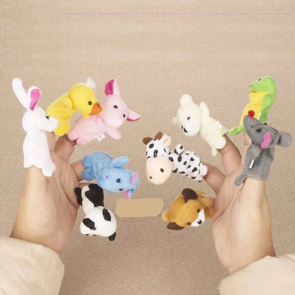 Plush Finger Puppets Set | Teddy Bear & Stuffed Animals | Adorbs Plushies