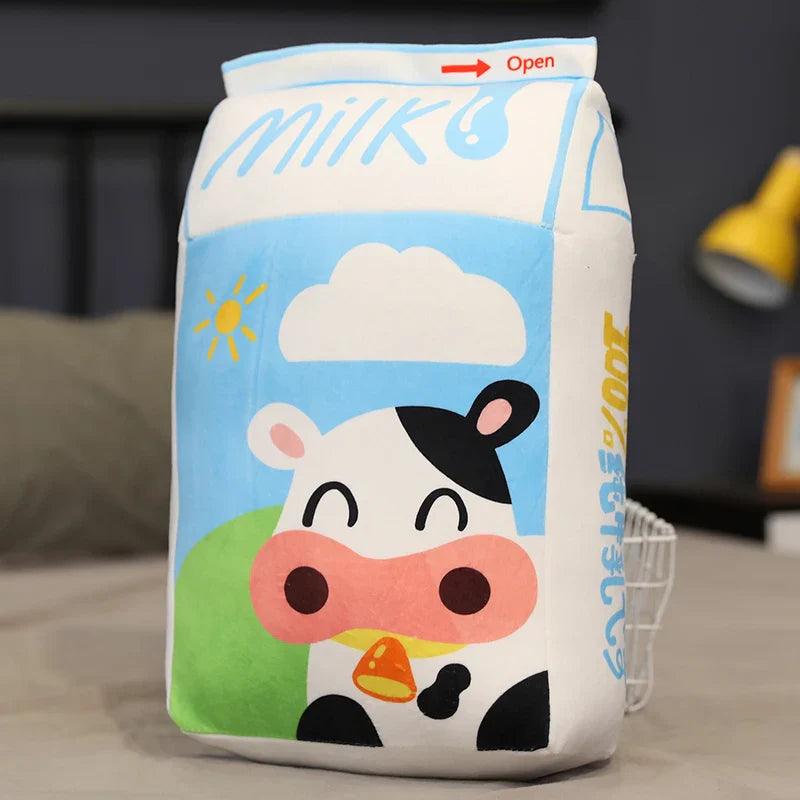 Cartoon Cow Milk Plush Pillow - Soft Fruit Milk Cushion | Stuffed Animals & Plushies | Adorbs Plushies