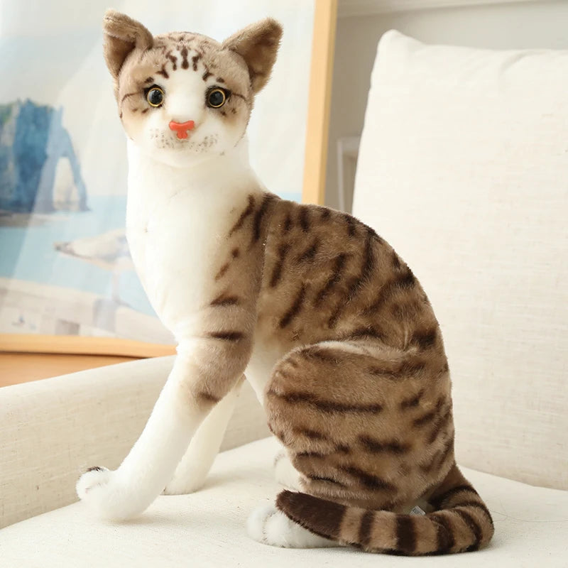 American Shorthair Cat Plush - Lifelike Siamese Doll | Stuffed Animals & Plushies | Adorbs Plushies