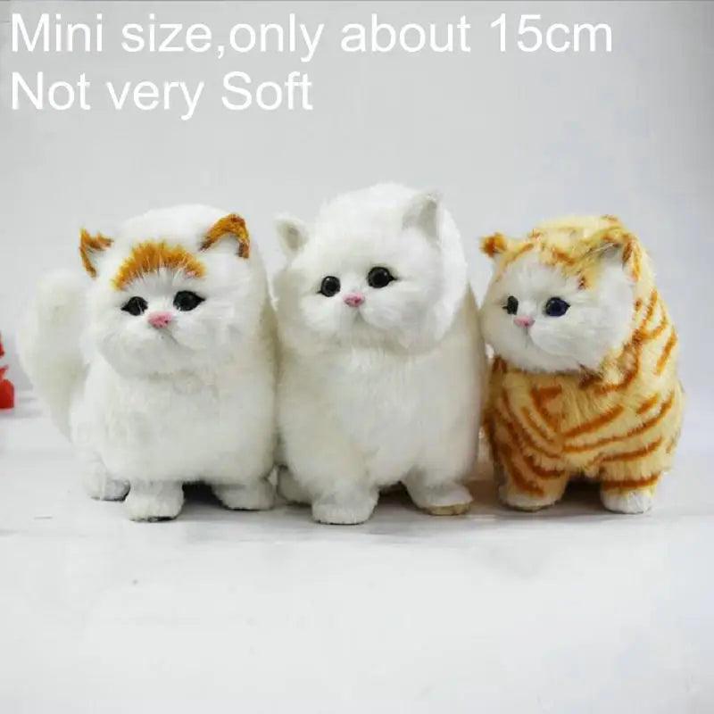 Lifelike White Cat Plushie - Fluffy Orange Cat Toy | Stuffed Animals & Plushies | Adorbs Plushies