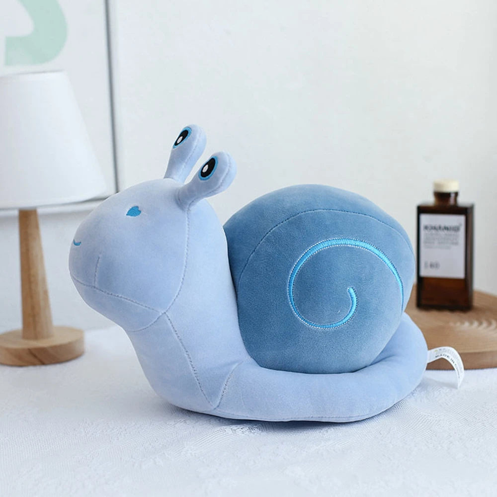 Blue Snail Plush Toy | Cute Stuffed Animal with Big Eyes for Kids | Adorbs Plushies