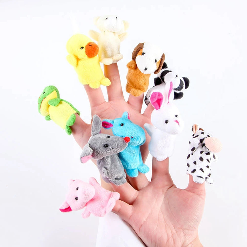 Plush Finger Puppets Set | Teddy Bear & Stuffed Animals | Adorbs Plushies