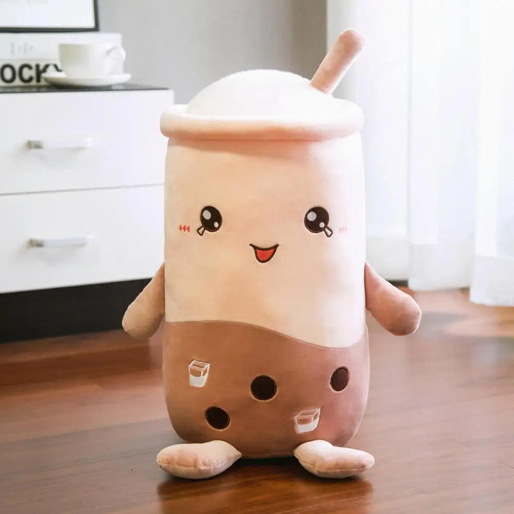 Naughty Milk Tea Cup Plushie - Twinkle Eye Hug Pillow