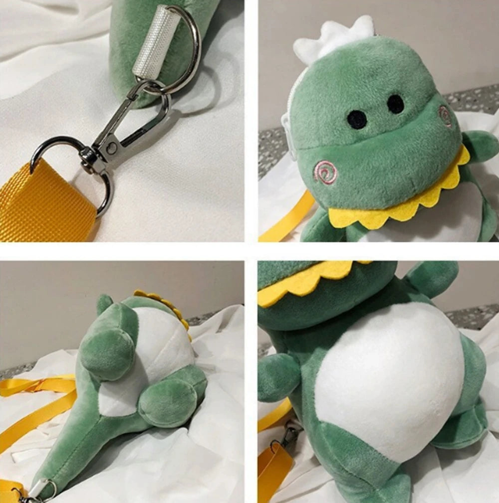 Dinosaur Backpack Plush Toy | Casual Dinosaur Doll Crossbody Bag | Adorbs Plushies