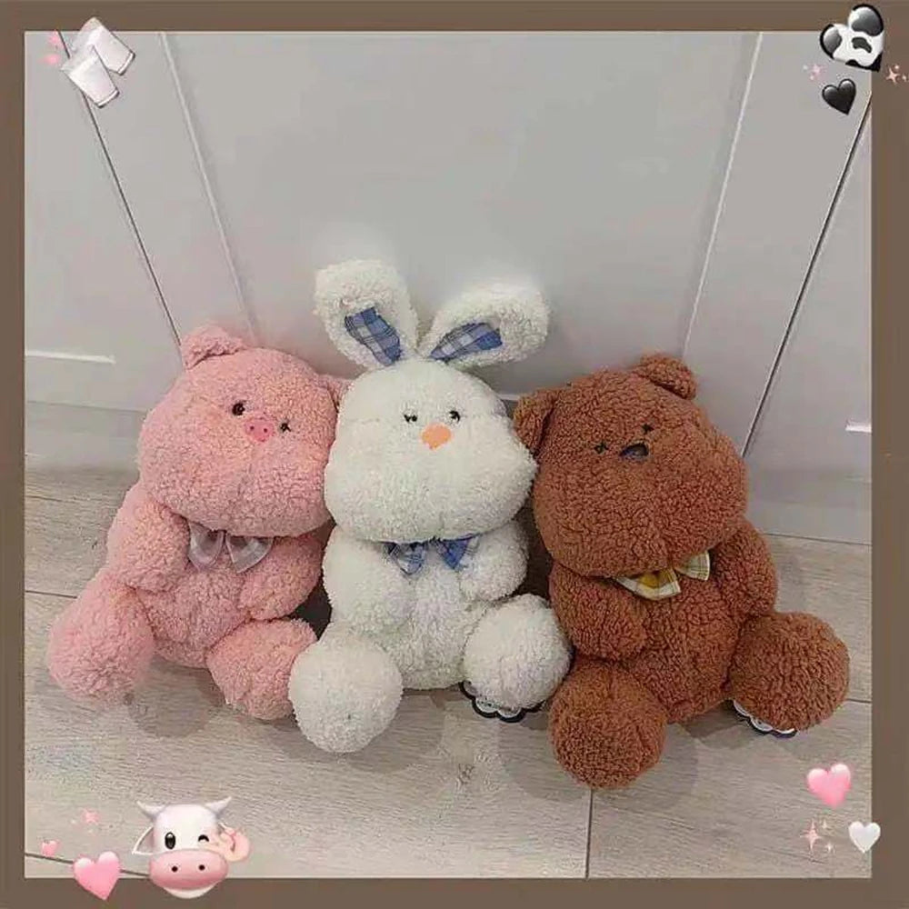 Long Eared Rabbit Pig Bear Plushie | Cute Stuffed Animal for Kids | Adorbs Plushies