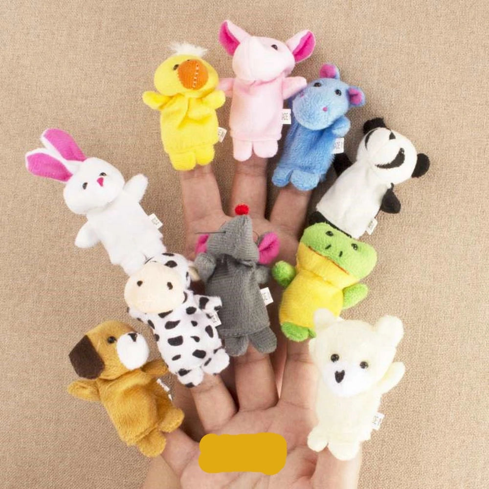 Plush Finger Puppets Set | Teddy Bear & Stuffed Animals | Adorbs Plushies