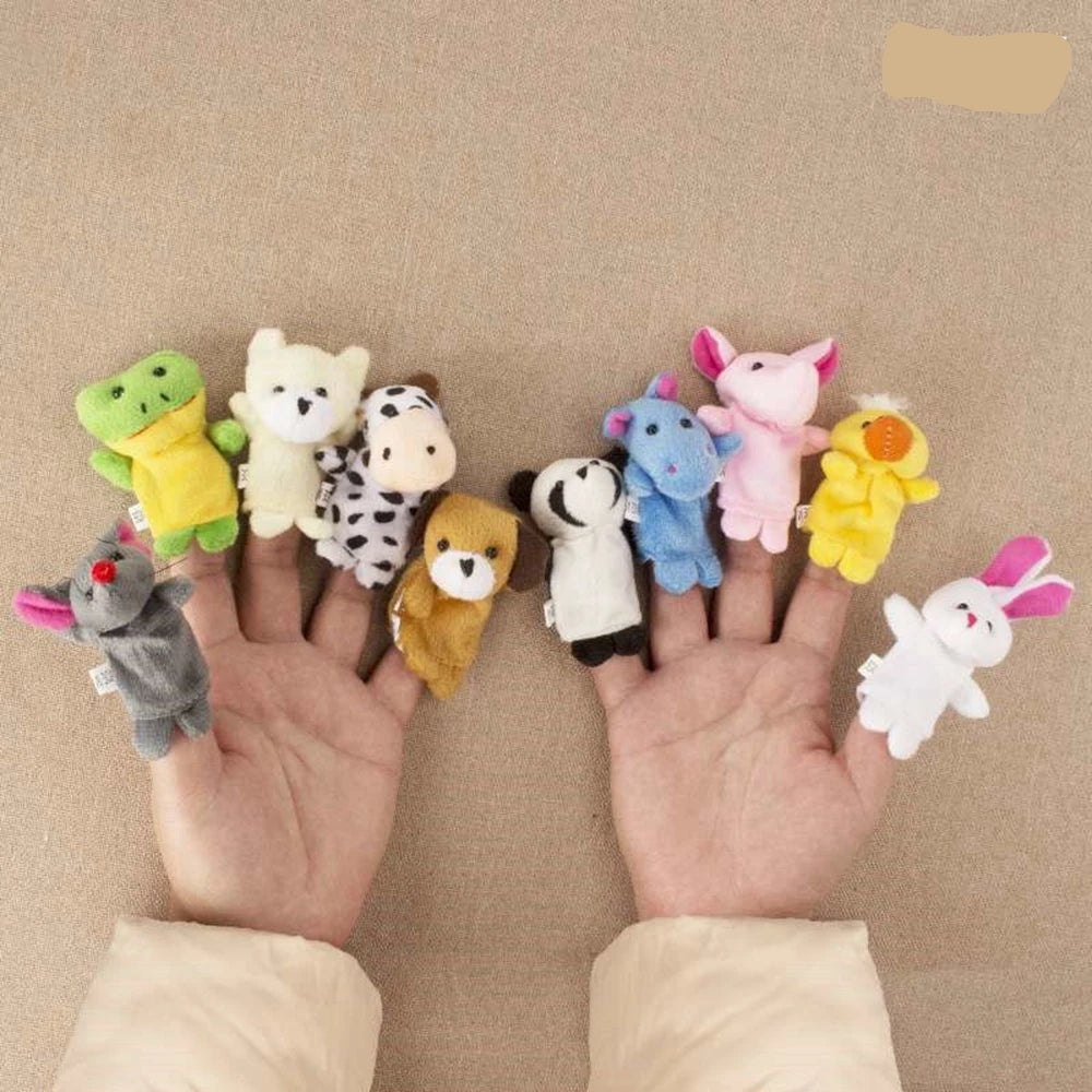 Plush Finger Puppets Set | Teddy Bear & Stuffed Animals | Adorbs Plushies
