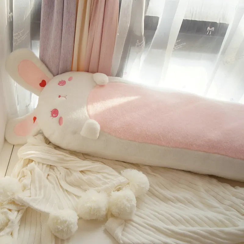 Lolita Bunny Plush Pillow - Cute Nap Companion for Girls