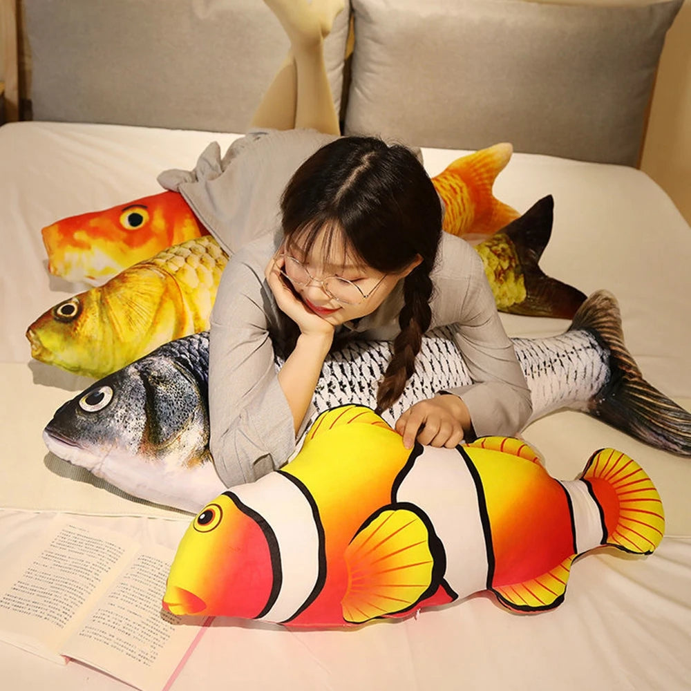 Goldfish Stuffed Animal Plush | Cozy Fish Teddy Bear Pillow | Adorbs Plushies