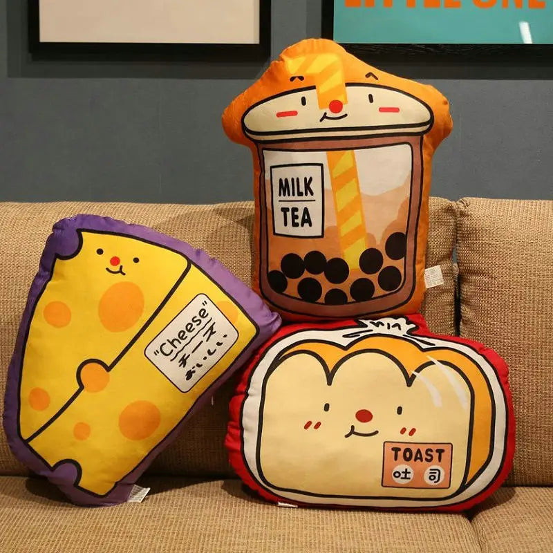 Cartoon Food Plush Pillow - Boba Tea Sushi Toast | Stuffed Animals & Plushies | Adorbs Plushies