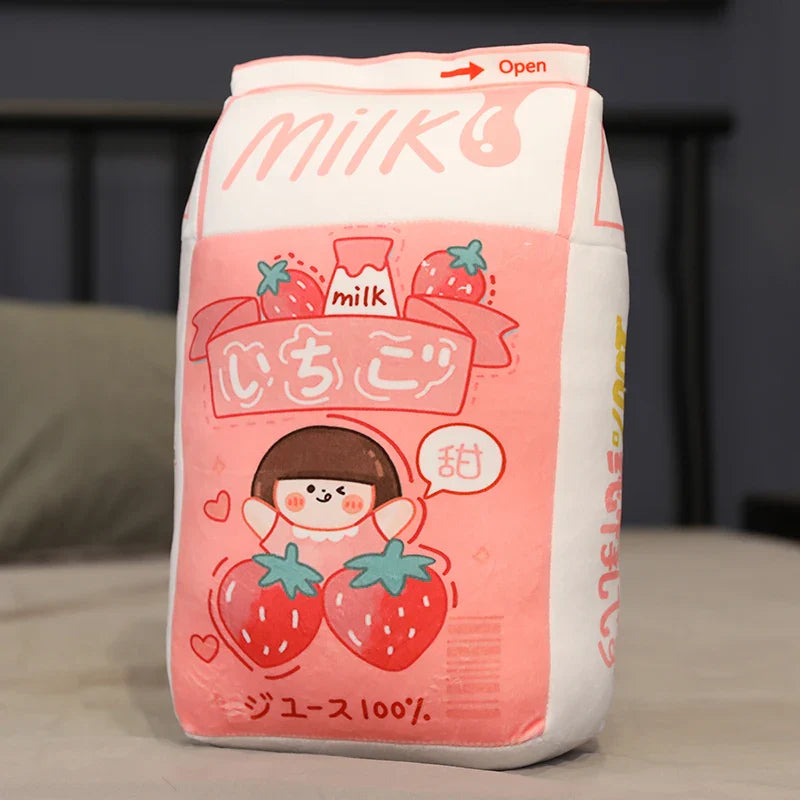 Milk Carton Plush Pillow - Soft box Milk Cushion