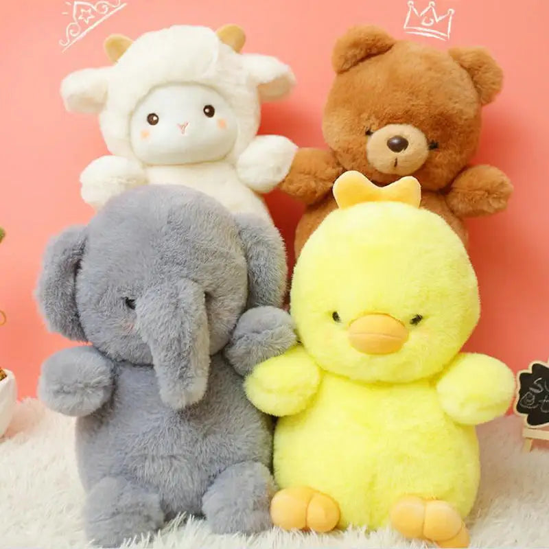 Fluffy Elephant & Lamb Plushies - Soft Baby Appease Doll | Stuffed Animals & Plushies | Adorbs Plushies