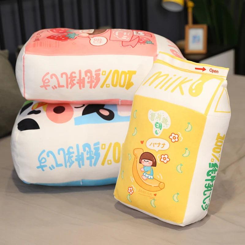 Cartoon Cow Milk Plush Pillow - Soft Fruit Milk Cushion | Stuffed Animals & Plushies | Adorbs Plushies