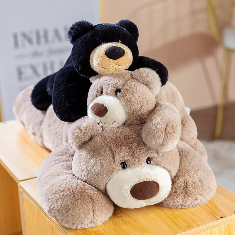 Lifelike Black & Brown Bear Plush - Soft Hug Toy for Kids | Stuffed Animals & Plushies | Adorbs Plushies