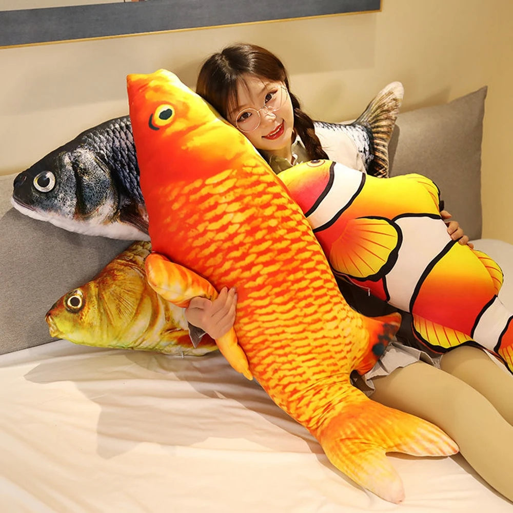 Goldfish Stuffed Animal Plush | Cozy Fish Teddy Bear Pillow | Adorbs Plushies