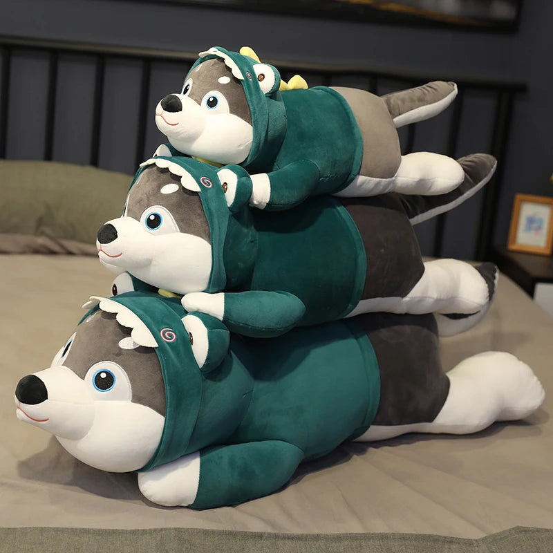 Husky Dog in Crocodile Coat Plush - Unique Bed Pillow | Stuffed Animals & Plushies | Adorbs Plushies