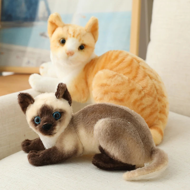 American Shorthair Cat Plush - Lifelike Siamese Doll | Stuffed Animals & Plushies | Adorbs Plushies