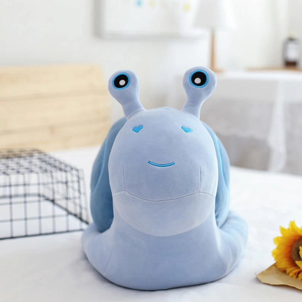 Blue Snail Plush Toy | Cute Stuffed Animal with Big Eyes for Kids | Adorbs Plushies