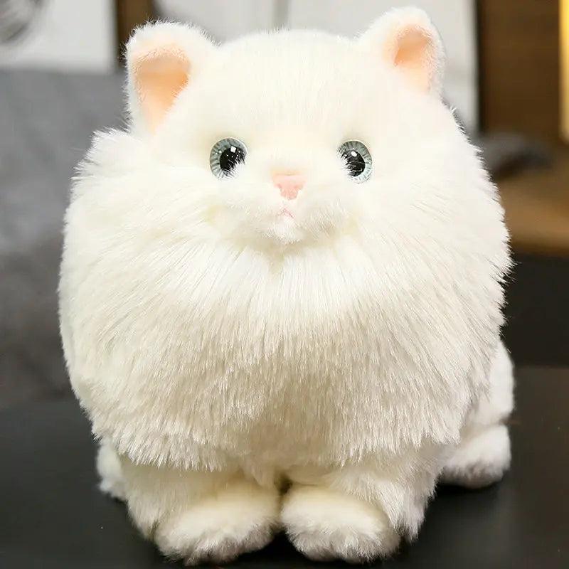 Lifelike White Cat Plushie - Fluffy Orange Cat Toy | Stuffed Animals & Plushies | Adorbs Plushies