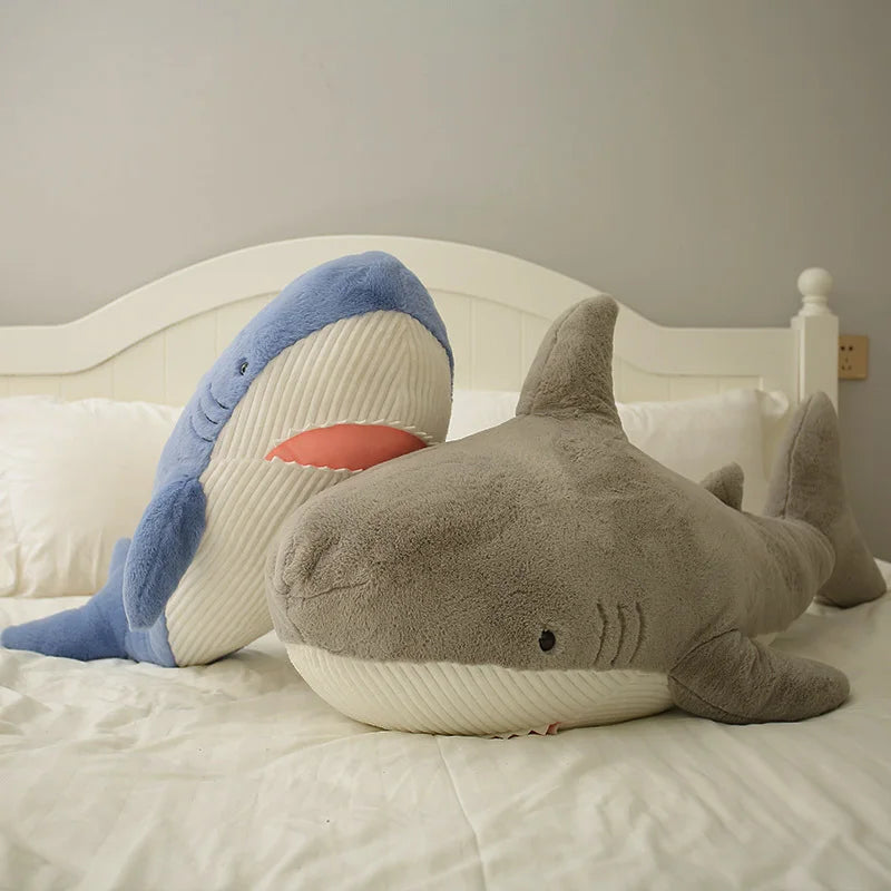 Giant Blue Shark & Pink Narwhal Plush - Sea Animal Pillow | Stuffed Animals & Plushies | Adorbs Plushies