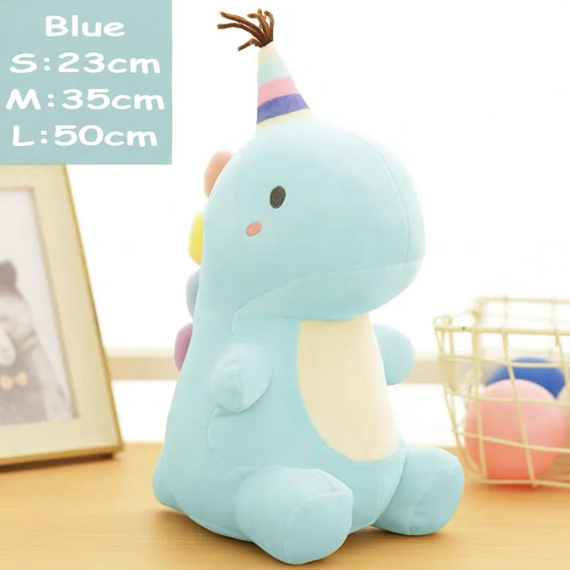 Rainbow Hap Dinosaur Plushie - Soft Glass Green Doll | Stuffed Animals & Plushies | Adorbs Plushies