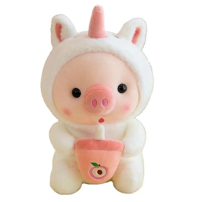 Boba Pig Cosplay Plushie - Cute Animal Doll for Birthday