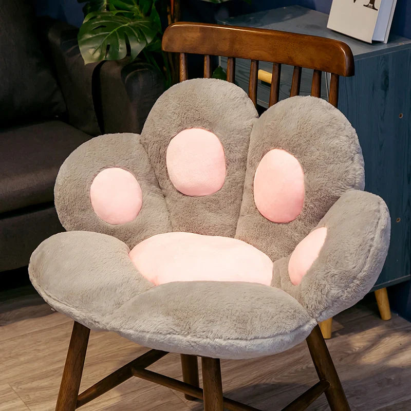 Bear & Cat Paw Pillow Plushies - Cozy Kids' Seat Cushion