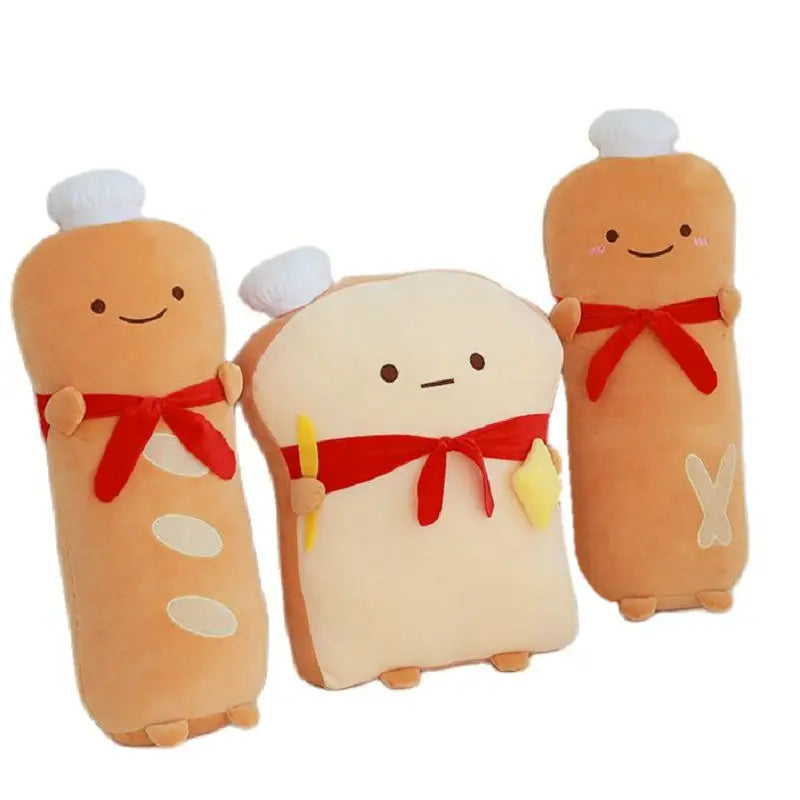 Chef Baguette Plush Pillow - Cute Food Themed Decor | Stuffed Animals & Plushies | Adorbs Plushies