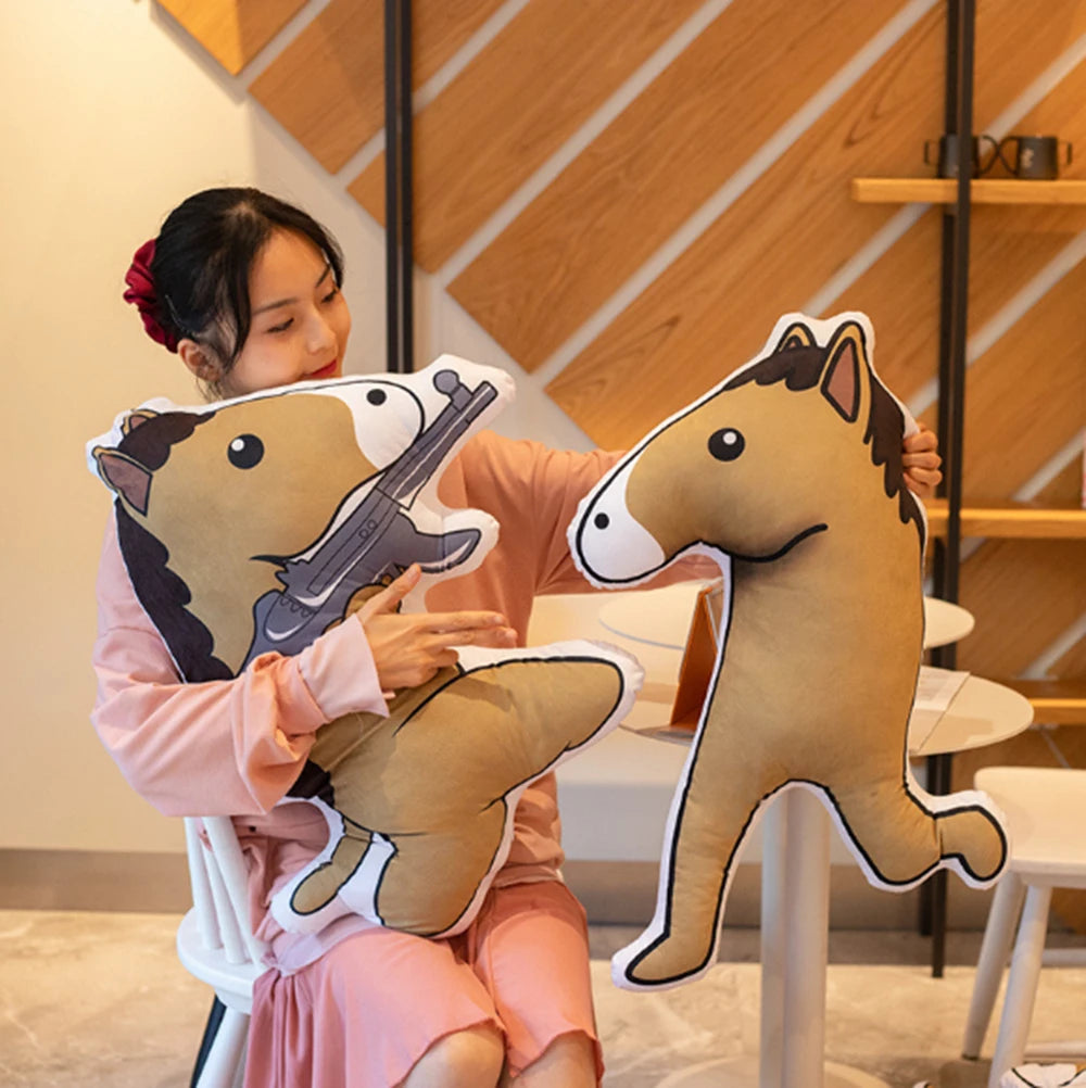 Horse with Gun Plushie | Cute Stuffed Animal Gift | Adorbs Plushies