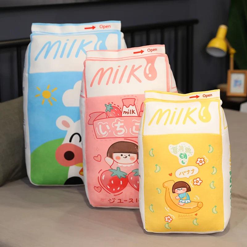 Cartoon Cow Milk Plush Pillow - Soft Fruit Milk Cushion | Stuffed Animals & Plushies | Adorbs Plushies