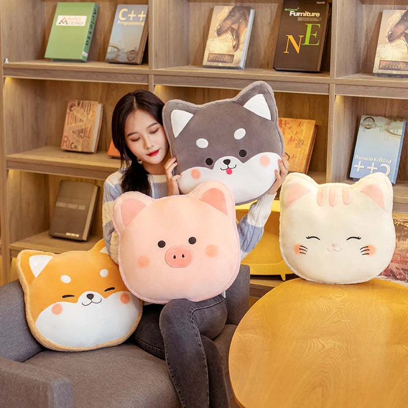Shiba Inu & Husky Plush Pillow - Cute Sleeping Aid | Stuffed Animals & Plushies | Adorbs Plushies