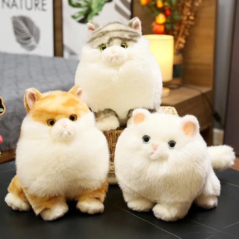 Lifelike White Cat Plushie - Fluffy Orange Cat Toy | Stuffed Animals & Plushies | Adorbs Plushies