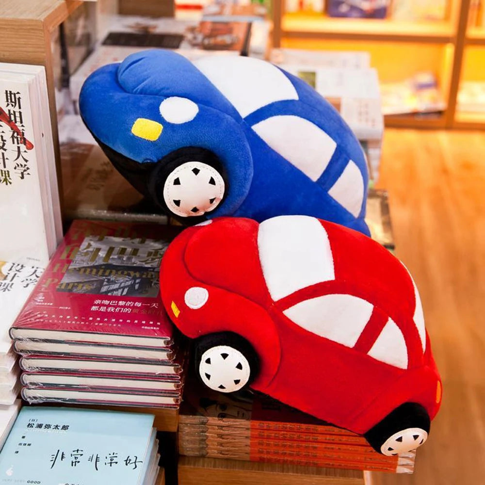 Simulation Car Plush Toy | Four Wheels Multi-Color Small Car | Adorbs Plushies