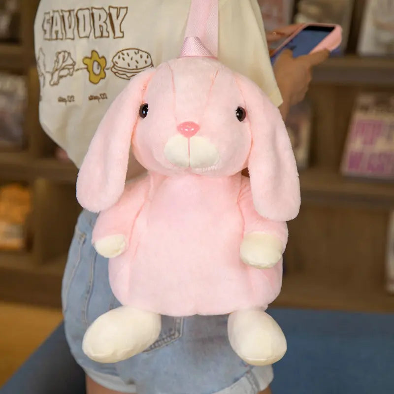 Lifelike Plush Rabbits Backpack - Bunny School Shoulder Bag | Stuffed Animals & Plushies | Adorbs Plushies