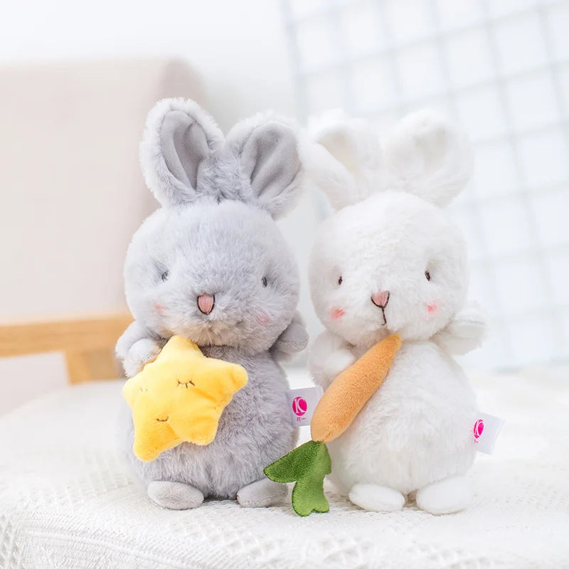 Fluffy Angora Rabbit Plush - Star Carrot Bunny Gift | Stuffed Animals & Plushies | Adorbs Plushies