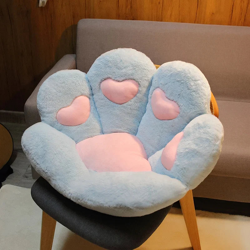 Bear & Cat Paw Pillow Plushies - Cozy Kids' Seat Cushion