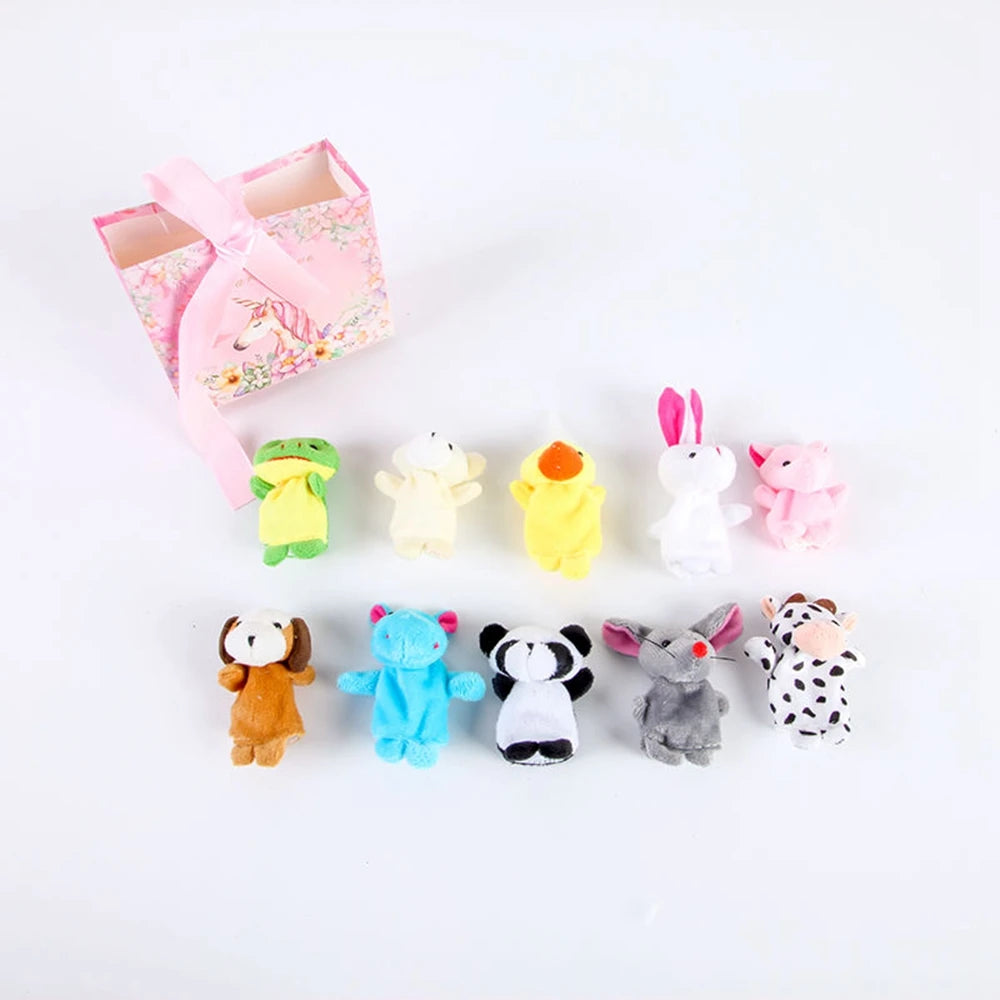 Plush Finger Puppets Set | Teddy Bear & Stuffed Animals | Adorbs Plushies