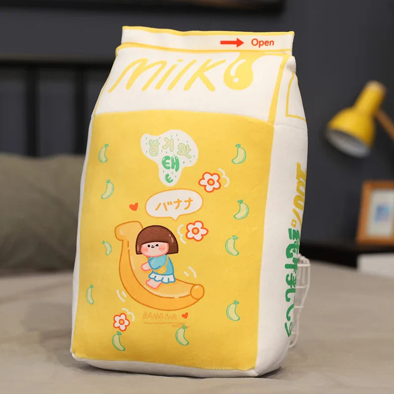 Milk Carton Plush Pillow - Soft box Milk Cushion