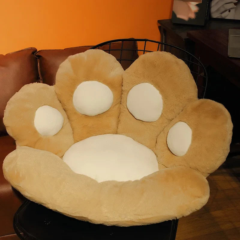 Bear & Cat Paw Pillow Plushies - Cozy Kids' Seat Cushion