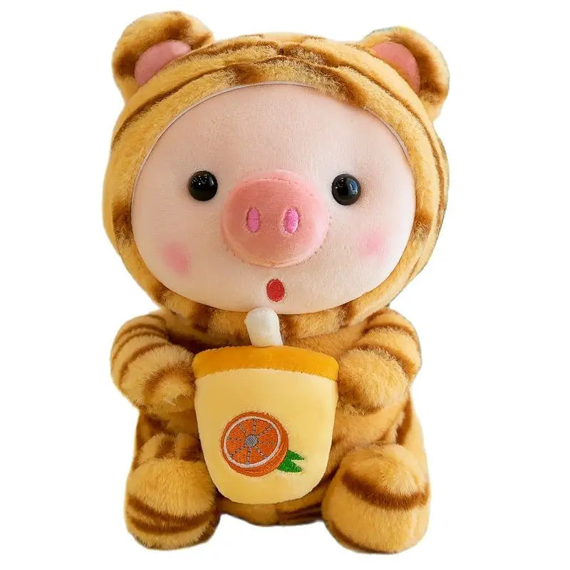 Boba Pig Cosplay Plushie - Cute Animal Doll for Birthday