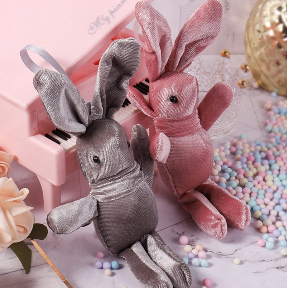Korean Velvet Wishing Rabbit Stuffed Toy | Web Celebrity Hand Gift Doll | Adorbs Plushies