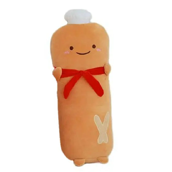 Chef Baguette Plush Pillow - Cute Food Themed Decor