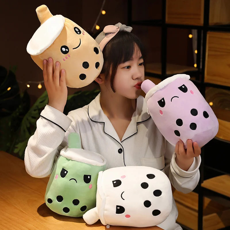 Reversible Emotion Boba Tea Plush - Double-Sided Toy | Stuffed Animals & Plushies | Adorbs Plushies
