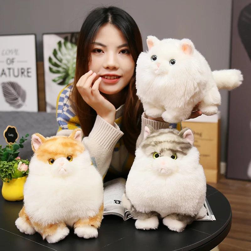 Lifelike White Cat Plushie - Fluffy Orange Cat Toy | Stuffed Animals & Plushies | Adorbs Plushies