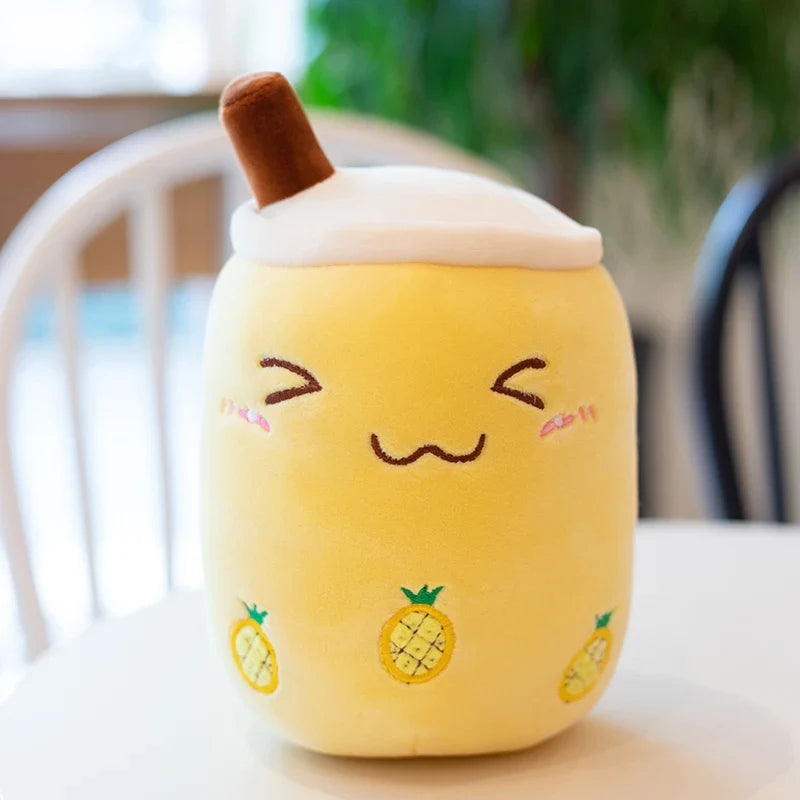 Naughty Milk Tea Cup Plushie - Twinkle Eye Hug Pillow