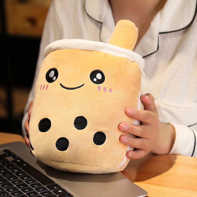 Reversible Emotion Boba Tea Plush - Double-Sided Toy | Stuffed Animals & Plushies | Adorbs Plushies