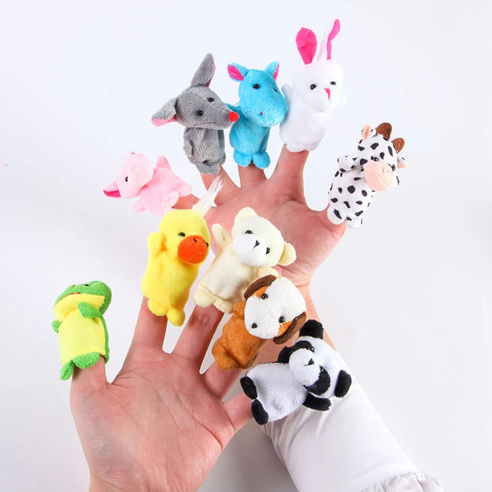 Plush Finger Puppets Set | Teddy Bear & Stuffed Animals | Adorbs Plushies