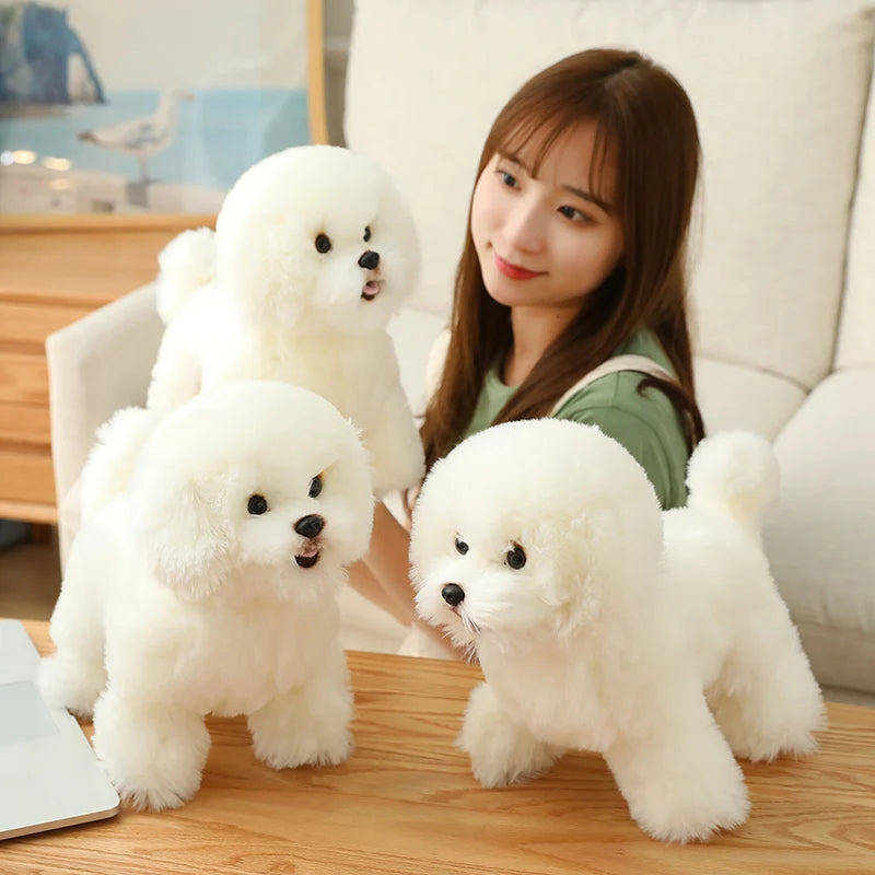 Lifelike Bichon Frise Plush Dog - Pomeranian Toy for Pet Lovers | Stuffed Animals & Plushies | Adorbs Plushies