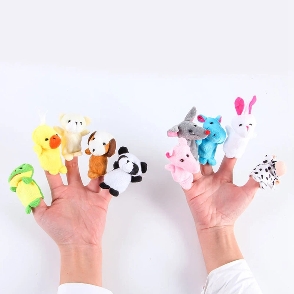 Plush Finger Puppets Set | Teddy Bear & Stuffed Animals | Adorbs Plushies